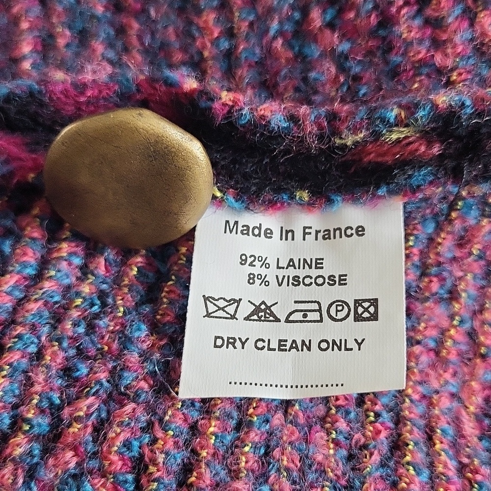 Louise Della Wool Coat Made In France Boho Statement Coat - Picture 13 of 14